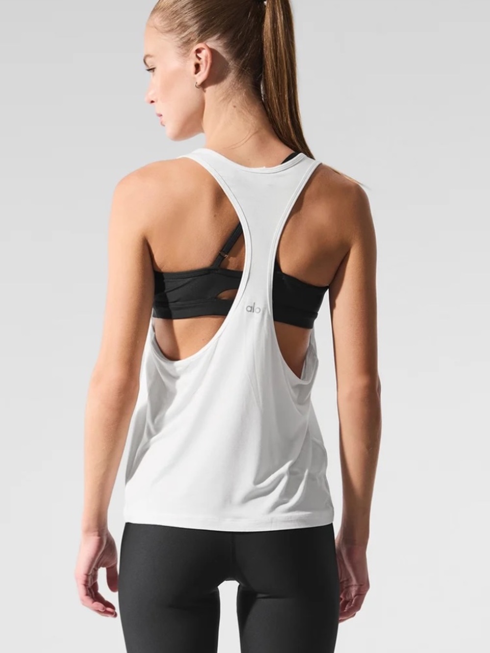 ALO Yoga All Day Tank Light Gray XS